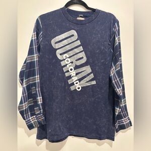 First of all kind reworked Blue Plaid Colorado Shirt